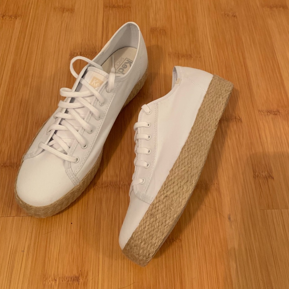 Keds ‘Triple Kick Jute White’ platform sneaker